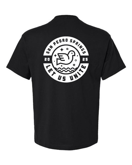 Let Us Unite Logo - Short Sleeve Heavyweight Tee (Black)