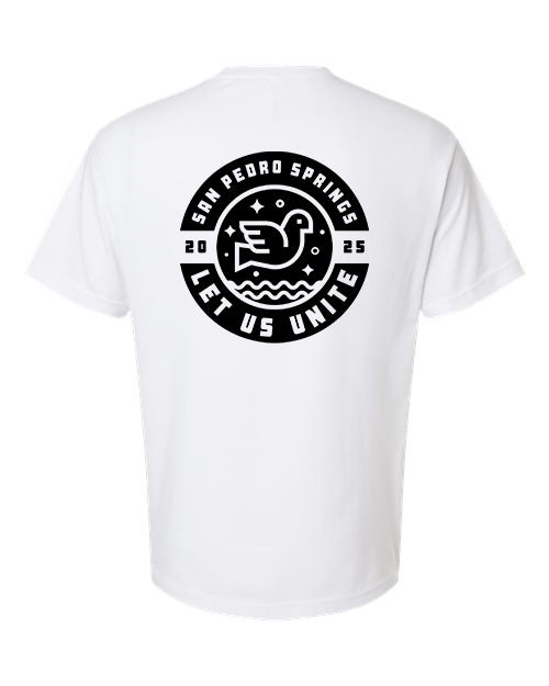 Let Us Unite Logo - Short Sleeve Heavyweight Tee (White)