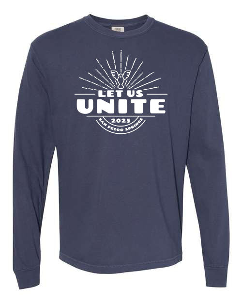 Let Us Unite Dove Burst - Long Sleeve Tee (Navy)