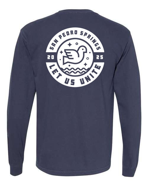 Let Us Unite Logo - Long Sleeve Tee (Navy)