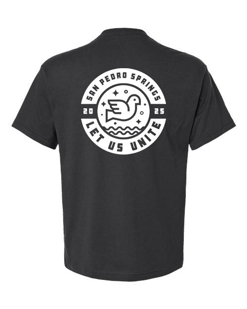 Let Us Unite Logo - Short Sleeve Heavyweight Tee (Grey)