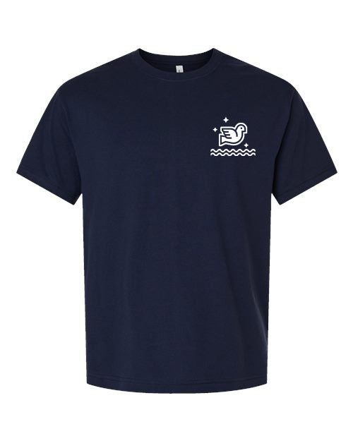 Let Us Unite Logo - Short Sleeve Heavyweight Tee (Navy)