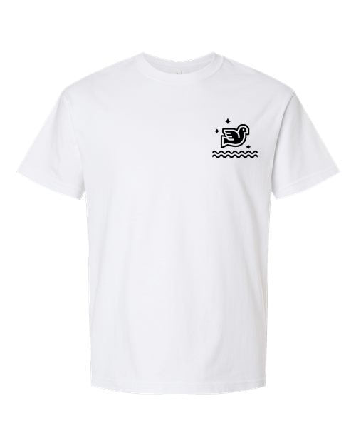 Let Us Unite Logo - Short Sleeve Heavyweight Tee (White)